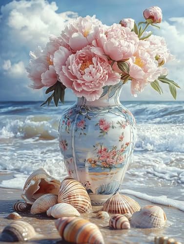 Diamond Painting Blume, 5D Diamond Painting Erwachsene kinder Bilder, Strand Crystal Art Basteln Erwachsene Set, DIY Runde Mosaikherstellung Bastelset für Weihnachten Wand Dekor Geschenk 60X80cm W-79 von Zhngxogg
