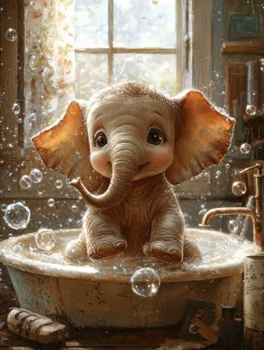 Diamond Painting Elefant, 5D Diamond Painting Erwachsene kinder Bilder, Tier Crystal Art Basteln Erwachsene Set, DIY Runde Mosaikherstellung Bastelset für Weihnachten Wand Dekor Geschenk 80X110cm P-19 Diamond Painting Elefant, 5D Diamond Painting Erwachsene kinder Bilder, Tier Crystal Art Basteln Erwachsene Set, DIY Runde Mosaikherstellung Bastelset für Weihnachten Wand Dekor Geschenk 80X110cm P-19 von Zhngxogg