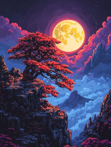 Diamond Painting Erwachsene, Diamant Painting Bilder Landschaft 5D Nacht Diamant Malerei Eckige Steine Set, DIY Kristall Stickerei Diamant Malerei Erwachsene Set, Weihnachten Room Decor 60X80cm R-16 Diamond Painting Erwachsene, Diamant Painting Bilder Landschaft 5D Nacht Diamant Malerei Eckige Steine Set, DIY Kristall Stickerei Diamant Malerei Erwachsene Set, Weihnachten Room Decor 60X80cm R-16 von Zhngxogg