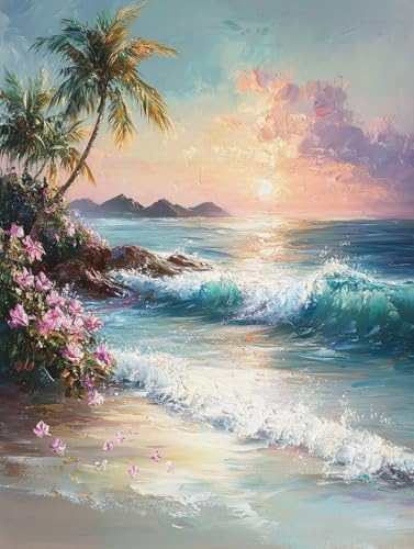 Diamond Painting Erwachsene, Diamant Painting Bilder Strand 5D Wellen Diamant Malerei Eckige Steine Set, DIY Strass Kristall Stickerei Diamant Malerei Erwachsene Set, Weihnachten Deco 30X40cm E-60 Diamond Painting Erwachsene, Diamant Painting Bilder Strand 5D Wellen Diamant Malerei Eckige Steine Set, DIY Strass Kristall Stickerei Diamant Malerei Erwachsene Set, Weihnachten Deco 30X40cm E-60 von Zhngxogg