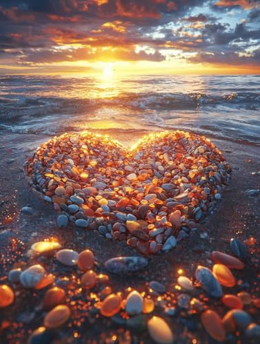 Diamond Painting Erwachsene Herzform, Diamant Painting Bilder Kinder Strand, DIY Runde Steine Basteln Erwachsene Anfänger Set, 5D Diamond Art Bastelset, für Weihnachten Decorations 80X110cm P-66 Diamond Painting Erwachsene Herzform, Diamant Painting Bilder Kinder Strand, DIY Runde Steine Basteln Erwachsene Anfänger Set, 5D Diamond Art Bastelset, für Weihnachten Decorations 80X110cm P-66 von Zhngxogg