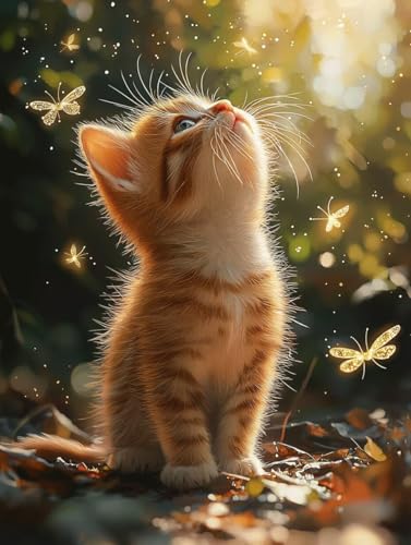 Diamond Painting Erwachsene Katze, Diamant Painting Bilder Kinder Tier, DIY Runde Steine Basteln Erwachsene Anfänger Set, 5D Diamond Art Bastelset, für Weihnachten Decorations Geschenk 15X20cm P-40 Diamond Painting Erwachsene Katze, Diamant Painting Bilder Kinder Tier, DIY Runde Steine Basteln Erwachsene Anfänger Set, 5D Diamond Art Bastelset, für Weihnachten Decorations Geschenk 15X20cm P-40 von Zhngxogg