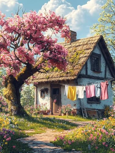 Diamond Painting Erwachsene Landschaft, Diamant Painting Bilder Kinder Bauernhaus, DIY Runde Steine Basteln Erwachsene Anfänger Set, 5D Diamond Art Bastelset, für Weihnachten Geschenk 80X110cm W-48 Diamond Painting Erwachsene Landschaft, Diamant Painting Bilder Kinder Bauernhaus, DIY Runde Steine Basteln Erwachsene Anfänger Set, 5D Diamond Art Bastelset, für Weihnachten Geschenk 80X110cm W-48 von Zhngxogg