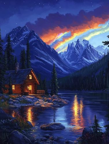 Diamond Painting Landschaft, 5D Diamond Painting Erwachsene kinder Bilder, Kabine Crystal Art Basteln Erwachsene Set, DIY Runde Mosaikherstellung Bastelset für Weihnachten Dekor Geschenk 15X20cm W-39 Diamond Painting Landschaft, 5D Diamond Painting Erwachsene kinder Bilder, Kabine Crystal Art Basteln Erwachsene Set, DIY Runde Mosaikherstellung Bastelset für Weihnachten Dekor Geschenk 15X20cm W-39 von Zhngxogg