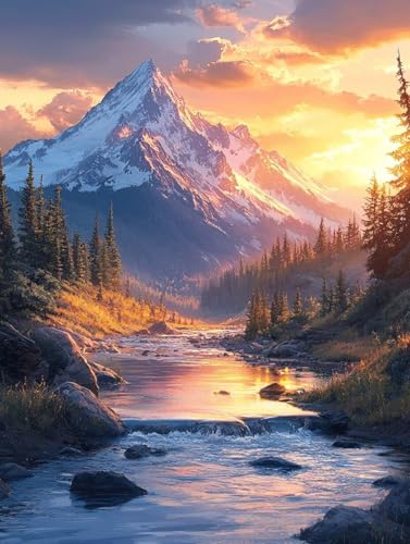 Diamond Painting Landschaft, 5D Diamond Painting Erwachsene kinder Bilder, Schneeberg Crystal Art Basteln Erwachsene Set, DIY Runde Mosaikherstellung Bastelset für Weihnachten Dekor 15X20cm W-05 Diamond Painting Landschaft, 5D Diamond Painting Erwachsene kinder Bilder, Schneeberg Crystal Art Basteln Erwachsene Set, DIY Runde Mosaikherstellung Bastelset für Weihnachten Dekor 15X20cm W-05 von Zhngxogg