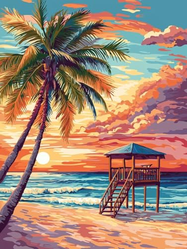Diamond Painting Sonnenuntergang, Diamond Painting Eckige Steine Set Strand, 5D Diamant Malerei Erwachsene und Kinder Set, DIY Mosaikherstellung Basteln Erwachsene, für Haus Room Decor 50X70cm E-43 Diamond Painting Sonnenuntergang, Diamond Painting Eckige Steine Set Strand, 5D Diamant Malerei Erwachsene und Kinder Set, DIY Mosaikherstellung Basteln Erwachsene, für Haus Room Decor 50X70cm E-43 von Zhngxogg