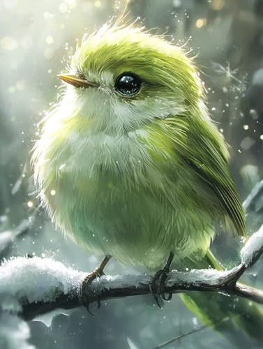 Diamond Painting Vogel, 5D Diamond Painting Erwachsene kinder Bilder, Tier Crystal Art Basteln Erwachsene Set, DIY Runde Mosaikherstellung Bastelset für Weihnachten Wand Dekor Geschenk 30X40cm E-51 von Zhngxogg