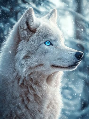 Diamond Painting Wolf, 5D Diamond Painting Erwachsene kinder Bilder, Tier Crystal Art Basteln Erwachsene Set, DIY Runde Mosaikherstellung Bastelset für Weihnachten Wand Dekor Geschenk 80X110cm Q-01 Diamond Painting Wolf, 5D Diamond Painting Erwachsene kinder Bilder, Tier Crystal Art Basteln Erwachsene Set, DIY Runde Mosaikherstellung Bastelset für Weihnachten Wand Dekor Geschenk 80X110cm Q-01 von Zhngxogg