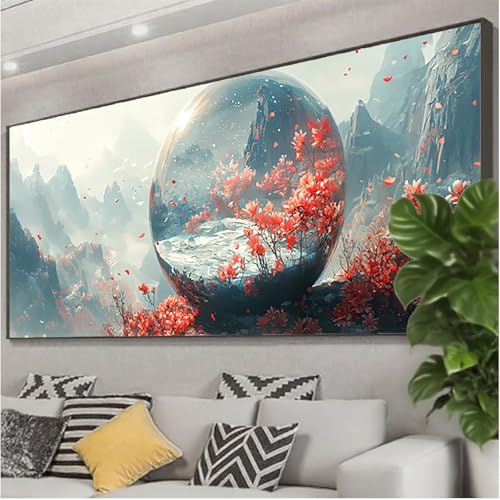 Diamond Painting 100x40 cm, 5D Diamant Painting Bilder Blume Diamant Art Malerei Berg, DIY Eckige Steine Crystal Stickerei Kreuzstich Bastelset Erwachsene für Zimmer Deko,Geschenke für Frauen Z0-570 Diamond Painting 100x40 cm, 5D Diamant Painting Bilder Blume Diamant Art Malerei Berg, DIY Eckige Steine Crystal Stickerei Kreuzstich Bastelset Erwachsene für Zimmer Deko,Geschenke für Frauen Z0-570 von Zhngzoyn