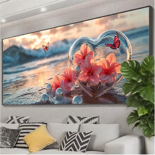 Diamond Painting 100x40 cm, 5D Diamant Painting Bilder Blume Diamant Art Malerei Schmetterling,DIY Eckige Steine Crystal Stickerei Kreuzstich Bastelset Erwachsene für Zimmer Deko Geschenke Z0-648 Diamond Painting 100x40 cm, 5D Diamant Painting Bilder Blume Diamant Art Malerei Schmetterling,DIY Eckige Steine Crystal Stickerei Kreuzstich Bastelset Erwachsene für Zimmer Deko Geschenke Z0-648 von Zhngzoyn