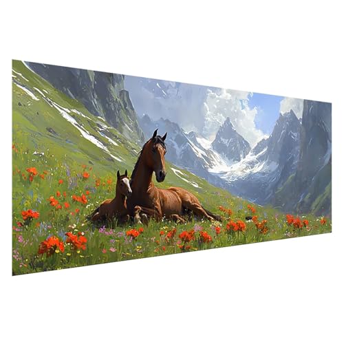 Diamond Painting 100x40 cm, 5D Diamant Painting Bilder Pferd Diamant Art Malerei Tier, DIY Eckige Steine Crystal Stickerei Kreuzstich Bastelset Erwachsene für Zimmer Deko,Geschenke für Frauen Z0-663 Diamond Painting 100x40 cm, 5D Diamant Painting Bilder Pferd Diamant Art Malerei Tier, DIY Eckige Steine Crystal Stickerei Kreuzstich Bastelset Erwachsene für Zimmer Deko,Geschenke für Frauen Z0-663 von Zhngzoyn