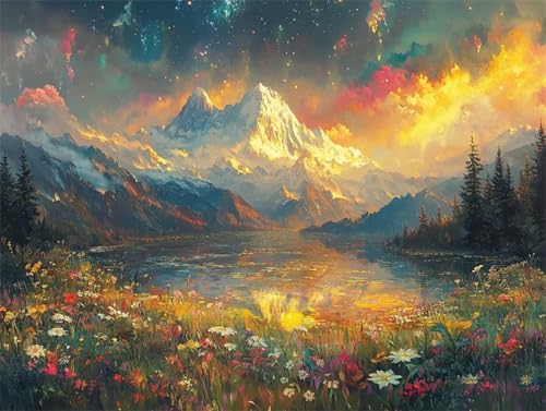 Diamond Painting 30x20 cm, Landschaft Diamond Painting Erwachsene Anfänger Diamant Malerei Set, DIY Berg Full Drill Diamant Kunst Bilder, Bastelset Erwachsene für Zimmer Deko, Geschenk für Frauen I-1 von Zhngzoyn
