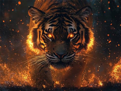 Diamond Painting 40x30 cm, Tiger Diamond Painting Erwachsene Anfänger Diamant Malerei Set, 5D DIY Tier Full Drill Diamant Kunst Bilder, Bastelset Erwachsene für Zimmer Deko, Geschenk für Frauen E-5 Diamond Painting 40x30 cm, Tiger Diamond Painting Erwachsene Anfänger Diamant Malerei Set, 5D DIY Tier Full Drill Diamant Kunst Bilder, Bastelset Erwachsene für Zimmer Deko, Geschenk für Frauen E-5 von Zhngzoyn