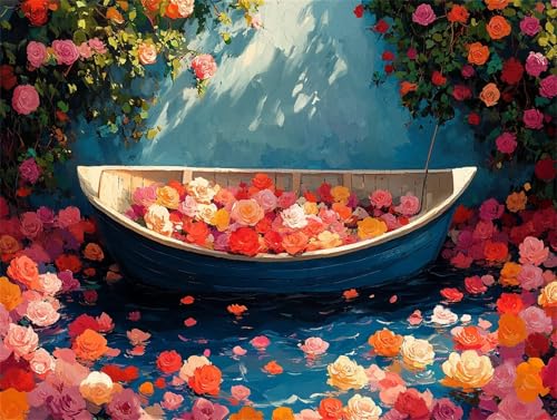 Diamond Painting 50x40 cm, Blume Diamond Painting Erwachsene Diamant Malerei Set, 5D DIY Landschaft Full Drill Diamant Kunst Bilder, Bastelset Erwachsene für Zimmer Deko, Geschenk für Frauen P-9 von Zhngzoyn