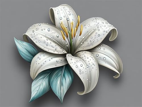 Diamond Painting 60x45 cm, Blume Diamond Painting Erwachsene Anfänger Diamant Malerei Set, DIY Abstrakt Full Drill Diamant Kunst Bilder, Bastelset Erwachsene für Zimmer Deko, Geschenk für Frauen Z-3 von Zhngzoyn