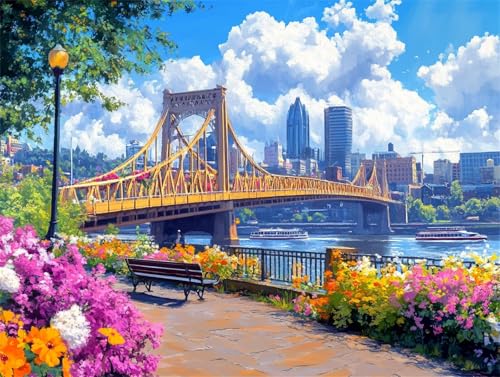 Diamond Painting 60x45 cm, Landschaft Diamond Painting Erwachsene Diamant Malerei Set, 5D DIY Brücke Full Drill Diamant Kunst Bilder, Bastelset Erwachsene für Zimmer Deko, Geschenk für Frauen K-7 Diamond Painting 60x45 cm, Landschaft Diamond Painting Erwachsene Diamant Malerei Set, 5D DIY Brücke Full Drill Diamant Kunst Bilder, Bastelset Erwachsene für Zimmer Deko, Geschenk für Frauen K-7 von Zhngzoyn