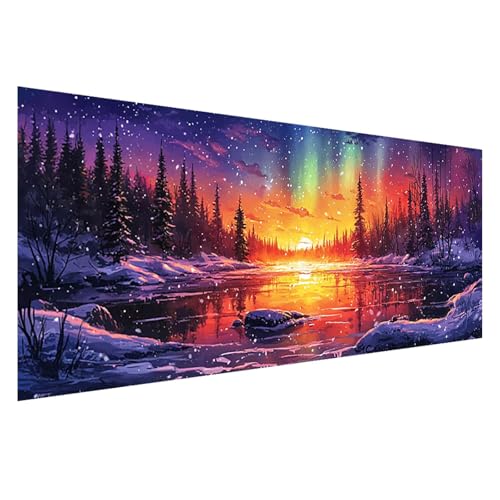 Diamond Painting 75x30 cm, 5D Diamant Painting Bilder Aurora Diamant Art Malerei Landschaft, DIY Eckige Steine Stickerei Kreuzstich Bastelset Erwachsene für Zimmer Deko, Geschenke für Frauen Z0-123 Diamond Painting 75x30 cm, 5D Diamant Painting Bilder Aurora Diamant Art Malerei Landschaft, DIY Eckige Steine Stickerei Kreuzstich Bastelset Erwachsene für Zimmer Deko, Geschenke für Frauen Z0-123 von Zhngzoyn