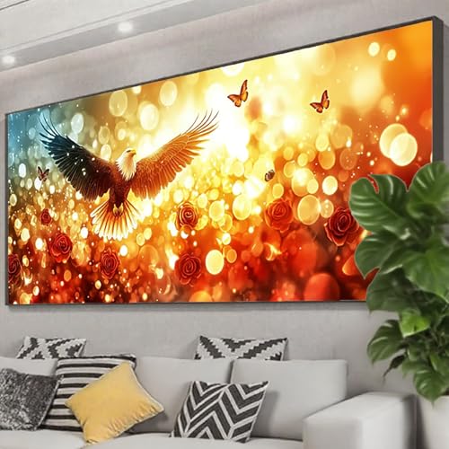 Diamond Painting 75x30 cm, 5D Diamant Painting Bilder Blume Diamant Art Malerei Adler, DIY Eckige Steine Crystal Stickerei Kreuzstich Bastelset Erwachsene für Zimmer Deko,Geschenke für Frauen Z0-132 Diamond Painting 75x30 cm, 5D Diamant Painting Bilder Blume Diamant Art Malerei Adler, DIY Eckige Steine Crystal Stickerei Kreuzstich Bastelset Erwachsene für Zimmer Deko,Geschenke für Frauen Z0-132 von Zhngzoyn