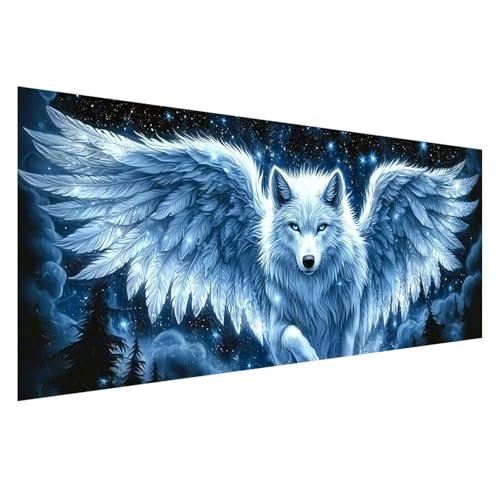 Diamond Painting 75x30 cm, 5D Diamant Painting Bilder Engel Diamant Art Malerei Wolf, DIY Eckige Steine Crystal Stickerei Kreuzstich Bastelset Erwachsene für Zimmer Deko,Geschenke für Frauen Z0-879 Diamond Painting 75x30 cm, 5D Diamant Painting Bilder Engel Diamant Art Malerei Wolf, DIY Eckige Steine Crystal Stickerei Kreuzstich Bastelset Erwachsene für Zimmer Deko,Geschenke für Frauen Z0-879 von Zhngzoyn