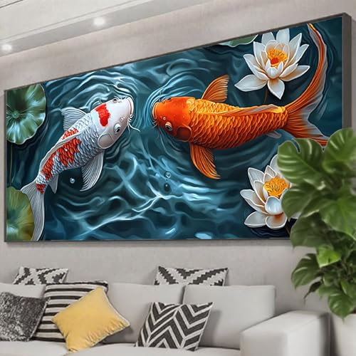 Diamond Painting 75x30 cm, 5D Diamant Painting Bilder Fisch Diamant Art Malerei Blume, DIY Eckige Steine Crystal Stickerei Kreuzstich Bastelset Erwachsene für Zimmer Deko,Geschenke für Frauen Z0-624 Diamond Painting 75x30 cm, 5D Diamant Painting Bilder Fisch Diamant Art Malerei Blume, DIY Eckige Steine Crystal Stickerei Kreuzstich Bastelset Erwachsene für Zimmer Deko,Geschenke für Frauen Z0-624 von Zhngzoyn