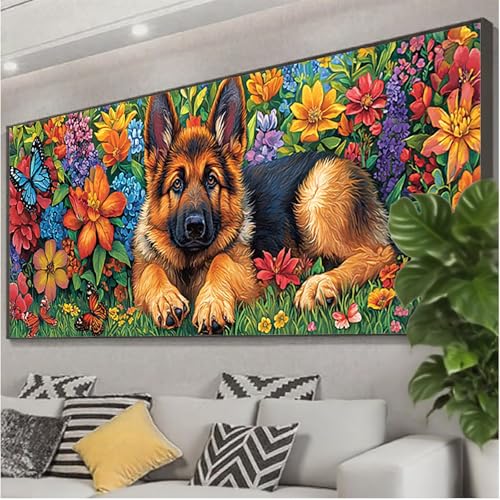 Diamond Painting 75x30 cm, 5D Diamant Painting Bilder Hund Diamant Art Malerei Tier, DIY Eckige Steine Crystal Stickerei Kreuzstich Bastelset Erwachsene für Zimmer Deko,Geschenke für Frauen Z0-636 Diamond Painting 75x30 cm, 5D Diamant Painting Bilder Hund Diamant Art Malerei Tier, DIY Eckige Steine Crystal Stickerei Kreuzstich Bastelset Erwachsene für Zimmer Deko,Geschenke für Frauen Z0-636 von Zhngzoyn