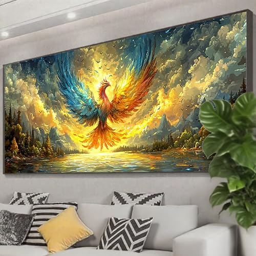 Diamond Painting 75x30 cm, 5D Diamant Painting Bilder Phönix Diamant Art Malerei Tier, DIY Eckige Steine Crystal Stickerei Kreuzstich Bastelset Erwachsene für Zimmer Deko,Geschenke für Frauen Z0-102 Diamond Painting 75x30 cm, 5D Diamant Painting Bilder Phönix Diamant Art Malerei Tier, DIY Eckige Steine Crystal Stickerei Kreuzstich Bastelset Erwachsene für Zimmer Deko,Geschenke für Frauen Z0-102 von Zhngzoyn