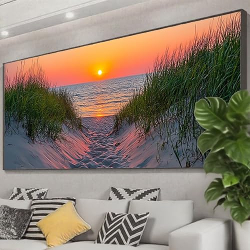 Diamond Painting 75x30 cm, 5D Diamant Painting Bilder Strand Diamant Art Malerei Landschaft, DIY Eckige Steine Stickerei Kreuzstich Bastelset Erwachsene für Zimmer Deko, Geschenke für Frauen Z0-108 Diamond Painting 75x30 cm, 5D Diamant Painting Bilder Strand Diamant Art Malerei Landschaft, DIY Eckige Steine Stickerei Kreuzstich Bastelset Erwachsene für Zimmer Deko, Geschenke für Frauen Z0-108 von Zhngzoyn