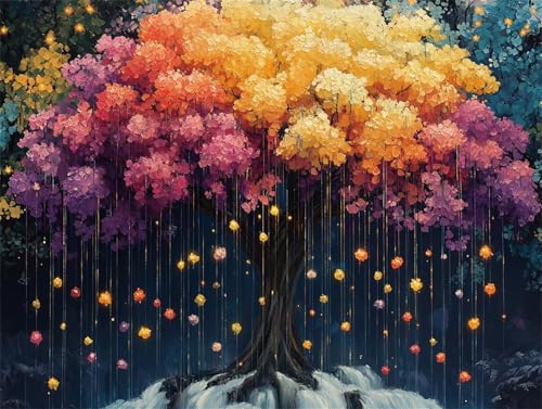 Diamond Painting 80x60 cm, Abstrakt Diamond Painting Erwachsene Anfänger Diamant Malerei Set, 5D DIY Baum Full Drill Diamant Kunst Bilder, Bastelset Erwachsene für Zimmer Deko, Geschenk für Frauen Y-9 von Zhngzoyn