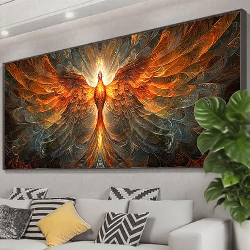 Diamond Painting Abstrakt Diamond Painting Erwachsene Groß XXL 125x50 cm, 5D Phönix Diamant Malerei Bilder Basteln Mädchen ab 8 Jahre, DIY Eckige Steine Cross Stitch Malerei für Deko Wohnzimmer Z0-946 Diamond Painting Abstrakt Diamond Painting Erwachsene Groß XXL 125x50 cm, 5D Phönix Diamant Malerei Bilder Basteln Mädchen ab 8 Jahre, DIY Eckige Steine Cross Stitch Malerei für Deko Wohnzimmer Z0-946 von Zhngzoyn