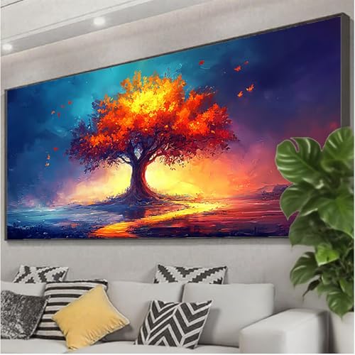 Diamond Painting Baum Diamond Painting Erwachsene Groß XXL 225x90 cm, 5D Landschaft Diamant Malerei Bilder Basteln Mädchen ab 8 Jahre, DIY Eckige Steine Cross Stitch Malerei für Deko Wohnzimmer Z0-568 Diamond Painting Baum Diamond Painting Erwachsene Groß XXL 225x90 cm, 5D Landschaft Diamant Malerei Bilder Basteln Mädchen ab 8 Jahre, DIY Eckige Steine Cross Stitch Malerei für Deko Wohnzimmer Z0-568 von Zhngzoyn