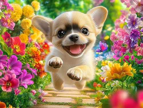 Diamond Painting Blume Diamant Painting Bilder Erwachsene Hund, Basteln Mädchen 8 9 10 Jahre, Diamond Art Eckige Steine, DIY Diamant Malerei Bastelset Erwachsene für Deko Wohnzimmer 30x20 cm G-4 Diamond Painting Blume Diamant Painting Bilder Erwachsene Hund, Basteln Mädchen 8 9 10 Jahre, Diamond Art Eckige Steine, DIY Diamant Malerei Bastelset Erwachsene für Deko Wohnzimmer 30x20 cm G-4 von Zhngzoyn