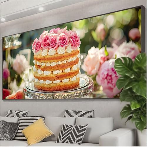 Diamond Painting Blume Diamond Painting Erwachsene 75x30 cm, 5D Kuchen Diamant Malerei Bilder Basteln Mädchen ab 8 Jahre, DIY Eckige Steine Stickerei Cross Stitch Malerei für Deko Wohnzimmer Z0-632 von Zhngzoyn