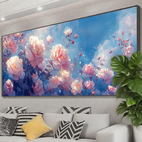 Diamond Painting Blume Diamond Painting Erwachsene 75x30 cm, 5D Pfingstrose Diamant Malerei Bilder Basteln Mädchen ab 8 Jahre, DIY Eckige Steine Stickerei Cross Stitch Malerei Deko Wohnzimmer Z0-124 Diamond Painting Blume Diamond Painting Erwachsene 75x30 cm, 5D Pfingstrose Diamant Malerei Bilder Basteln Mädchen ab 8 Jahre, DIY Eckige Steine Stickerei Cross Stitch Malerei Deko Wohnzimmer Z0-124 von Zhngzoyn