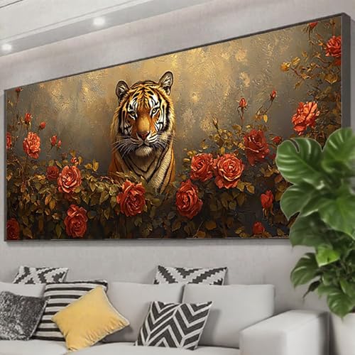Diamond Painting Blume Diamond Painting Erwachsene 75x30 cm, 5D Tiger Diamant Malerei Bilder Basteln Mädchen ab 8 Jahre, DIY Eckige Steine Stickerei Cross Stitch Malerei für Deko Wohnzimmer Z0-112 Diamond Painting Blume Diamond Painting Erwachsene 75x30 cm, 5D Tiger Diamant Malerei Bilder Basteln Mädchen ab 8 Jahre, DIY Eckige Steine Stickerei Cross Stitch Malerei für Deko Wohnzimmer Z0-112 von Zhngzoyn