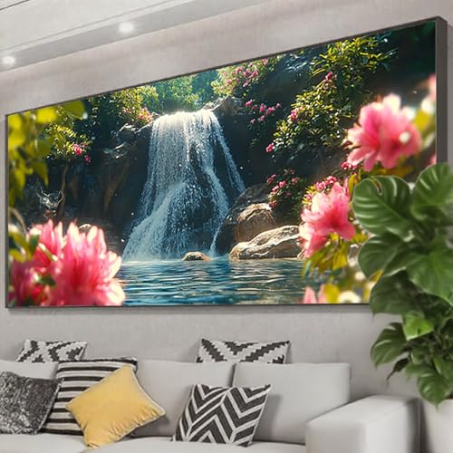 Diamond Painting Blume Diamond Painting Erwachsene 75x30 cm, 5D Wasserfall Diamant Malerei Bilder Basteln Mädchen ab 8 Jahre, DIY Eckige Steine Stickerei Cross Stitch Malerei Deko Wohnzimmer Z0-104 Diamond Painting Blume Diamond Painting Erwachsene 75x30 cm, 5D Wasserfall Diamant Malerei Bilder Basteln Mädchen ab 8 Jahre, DIY Eckige Steine Stickerei Cross Stitch Malerei Deko Wohnzimmer Z0-104 von Zhngzoyn