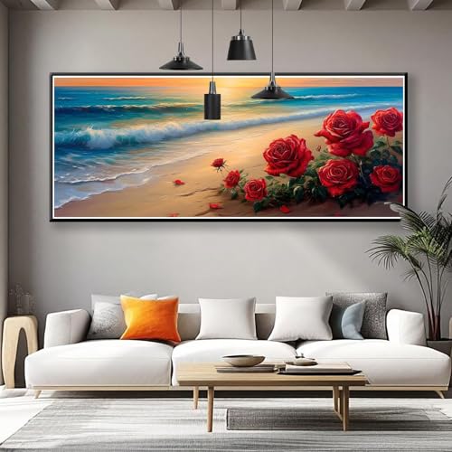 Diamond Painting Blume Diamond Painting Erwachsene Groß XXL 100x40 cm, 5D Meer Diamant Malerei Bilder Basteln Mädchen ab 8 Jahre, DIY Runde Crystal Stickerei Cross Stitch Art für Deko Wohnzimmer N-8 Diamond Painting Blume Diamond Painting Erwachsene Groß XXL 100x40 cm, 5D Meer Diamant Malerei Bilder Basteln Mädchen ab 8 Jahre, DIY Runde Crystal Stickerei Cross Stitch Art für Deko Wohnzimmer N-8 von Zhngzoyn