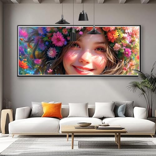 Diamond Painting Blume Diamond Painting Erwachsene Groß XXL 125x50 cm, 5D Frau Diamant Malerei Bilder Basteln Mädchen ab 8 Jahre, DIY Runde Crystal Stickerei Cross Stitch Art für Deko Wohnzimmer Q-0 Diamond Painting Blume Diamond Painting Erwachsene Groß XXL 125x50 cm, 5D Frau Diamant Malerei Bilder Basteln Mädchen ab 8 Jahre, DIY Runde Crystal Stickerei Cross Stitch Art für Deko Wohnzimmer Q-0 von Zhngzoyn