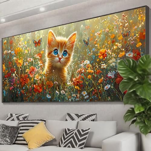 Diamond Painting Blume Diamond Painting Erwachsene Groß XXL 125x50 cm, 5D Katze Diamant Malerei Bilder Basteln Mädchen ab 8 Jahre, DIY Eckige Steine Cross Stitch Malerei für Deko Wohnzimmer Z0-670 Diamond Painting Blume Diamond Painting Erwachsene Groß XXL 125x50 cm, 5D Katze Diamant Malerei Bilder Basteln Mädchen ab 8 Jahre, DIY Eckige Steine Cross Stitch Malerei für Deko Wohnzimmer Z0-670 von Zhngzoyn