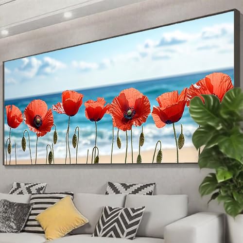 Diamond Painting Blume Diamond Painting Erwachsene Groß XXL 125x50 cm, 5D Meer Diamant Malerei Bilder Basteln Mädchen ab 8 Jahre, DIY Eckige Steine Cross Stitch Malerei für Deko Wohnzimmer Z0-950 Diamond Painting Blume Diamond Painting Erwachsene Groß XXL 125x50 cm, 5D Meer Diamant Malerei Bilder Basteln Mädchen ab 8 Jahre, DIY Eckige Steine Cross Stitch Malerei für Deko Wohnzimmer Z0-950 von Zhngzoyn