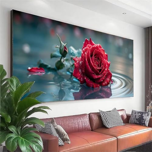 Diamond Painting Blume Diamond Painting Erwachsene Groß XXL 125x50 cm, 5D Rose Diamant Malerei Bilder Basteln Mädchen ab 8 Jahre, DIY Runde Crystal Stickerei Cross Stitch Art für Deko Wohnzimmer G-1 Diamond Painting Blume Diamond Painting Erwachsene Groß XXL 125x50 cm, 5D Rose Diamant Malerei Bilder Basteln Mädchen ab 8 Jahre, DIY Runde Crystal Stickerei Cross Stitch Art für Deko Wohnzimmer G-1 von Zhngzoyn