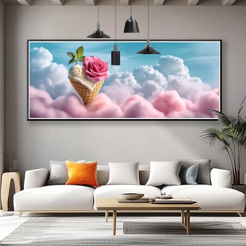 Diamond Painting Eiscreme Diamond Painting Erwachsene Groß XXL 175x70 cm, 5D Blume Diamant Malerei Basteln Mädchen ab 8 Jahre, DIY Runde Crystal Stickerei Cross Stitch Malerei für Deko Wohnzimmer Q-4 Diamond Painting Eiscreme Diamond Painting Erwachsene Groß XXL 175x70 cm, 5D Blume Diamant Malerei Basteln Mädchen ab 8 Jahre, DIY Runde Crystal Stickerei Cross Stitch Malerei für Deko Wohnzimmer Q-4 von Zhngzoyn