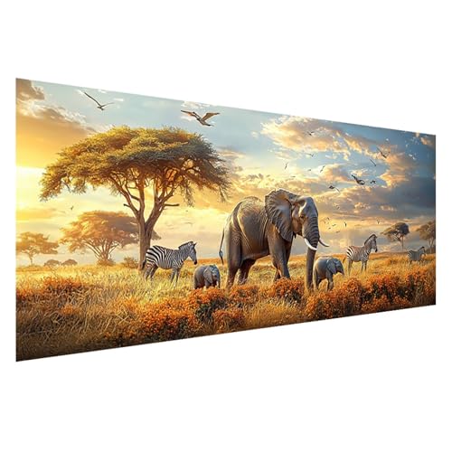 Diamond Painting Elefant Diamond Painting Erwachsene 75x30 cm, 5D Tier Diamant Malerei Bilder Basteln Mädchen ab 8 Jahre, DIY Eckige Steine Stickerei Cross Stitch Malerei für Deko Wohnzimmer Z0-643 Diamond Painting Elefant Diamond Painting Erwachsene 75x30 cm, 5D Tier Diamant Malerei Bilder Basteln Mädchen ab 8 Jahre, DIY Eckige Steine Stickerei Cross Stitch Malerei für Deko Wohnzimmer Z0-643 von Zhngzoyn