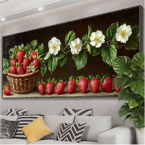 Diamond Painting Erdbeere Diamond Painting Erwachsene Groß XXL 225x90 cm, 5D Blume Diamant Malerei Bilder Basteln Mädchen ab 8 Jahre, DIY Eckige Steine Cross Stitch Malerei für Deko Wohnzimmer Z0-554 Diamond Painting Erdbeere Diamond Painting Erwachsene Groß XXL 225x90 cm, 5D Blume Diamant Malerei Bilder Basteln Mädchen ab 8 Jahre, DIY Eckige Steine Cross Stitch Malerei für Deko Wohnzimmer Z0-554 von Zhngzoyn