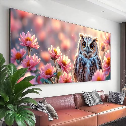 Diamond Painting Eule Diamond Painting Erwachsene Groß XXL 125x50 cm, 5D Blume Diamant Malerei Bilder Basteln Mädchen ab 8 Jahre, DIY Runde Crystal Stickerei Cross Stitch Art für Deko Wohnzimmer I-0 Diamond Painting Eule Diamond Painting Erwachsene Groß XXL 125x50 cm, 5D Blume Diamant Malerei Bilder Basteln Mädchen ab 8 Jahre, DIY Runde Crystal Stickerei Cross Stitch Art für Deko Wohnzimmer I-0 von Zhngzoyn