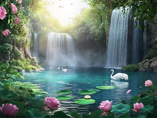 Diamond Painting Fallen Diamant Painting Bilder Erwachsene Landschaft, Basteln Mädchen 8 9 10 Jahre, Diamond Art Eckige Steine, DIY Diamant Malerei Bastelset, Deko Wohnzimmer Geschenk 30x20 cm R-9 von Zhngzoyn