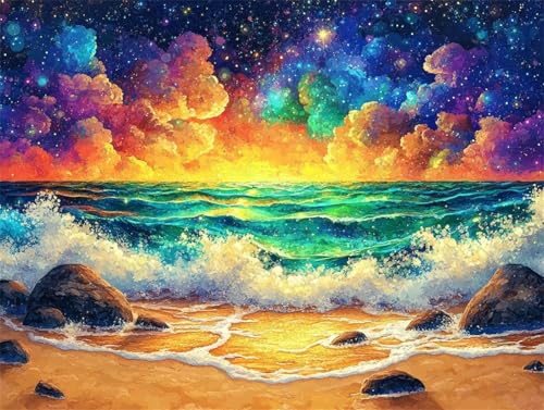 Diamond Painting Farbe Diamant Painting Bilder Erwachsene Meer, Basteln Mädchen 8 9 10 Jahre, Diamond Art Eckige Steine, DIY Diamant Malerei Bastelset Erwachsene für Deko Wohnzimmer 90x70 cm R-9 Diamond Painting Farbe Diamant Painting Bilder Erwachsene Meer, Basteln Mädchen 8 9 10 Jahre, Diamond Art Eckige Steine, DIY Diamant Malerei Bastelset Erwachsene für Deko Wohnzimmer 90x70 cm R-9 von Zhngzoyn
