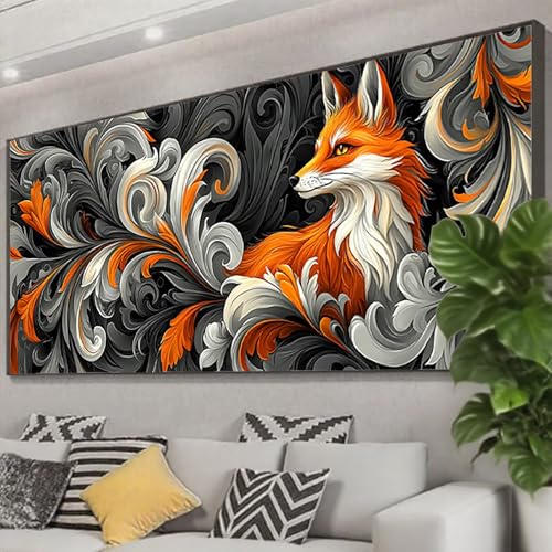 Diamond Painting Füchse Diamond Painting Erwachsene Groß XXL 125x50 cm, 5D Abstrakt Diamant Malerei Bilder Basteln Mädchen ab 8 Jahre, DIY Eckige Steine Cross Stitch Malerei für Deko Wohnzimmer Z0-28 Diamond Painting Füchse Diamond Painting Erwachsene Groß XXL 125x50 cm, 5D Abstrakt Diamant Malerei Bilder Basteln Mädchen ab 8 Jahre, DIY Eckige Steine Cross Stitch Malerei für Deko Wohnzimmer Z0-28 von Zhngzoyn