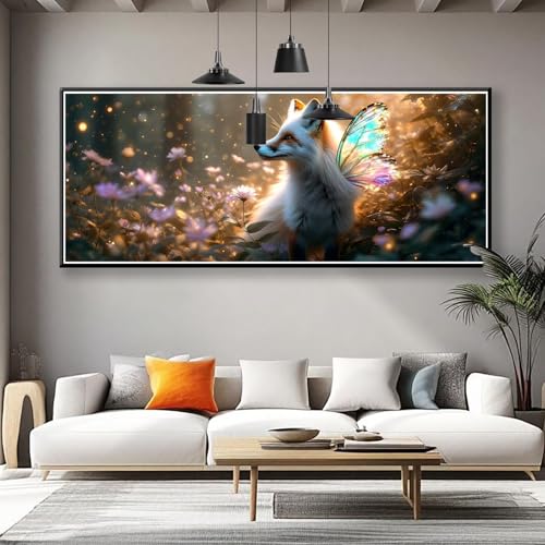 Diamond Painting Füchse Diamond Painting Erwachsene Groß XXL 175x70 cm, 5D Tier Diamant Malerei Bilder Basteln Mädchen ab 8 Jahre, DIY Runde Crystal Stickerei Cross Stitch Art für Deko Wohnzimmer L-6 Diamond Painting Füchse Diamond Painting Erwachsene Groß XXL 175x70 cm, 5D Tier Diamant Malerei Bilder Basteln Mädchen ab 8 Jahre, DIY Runde Crystal Stickerei Cross Stitch Art für Deko Wohnzimmer L-6 von Zhngzoyn