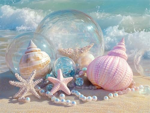 Diamond Painting Hülse Diamant Painting Bilder Erwachsene Strand, Basteln Mädchen 8 9 10 Jahre, Diamond Art Eckige Steine, DIY Diamant Malerei Bastelset Erwachsene für Deko Wohnzimmer 40x30 cm H-2 von Zhngzoyn