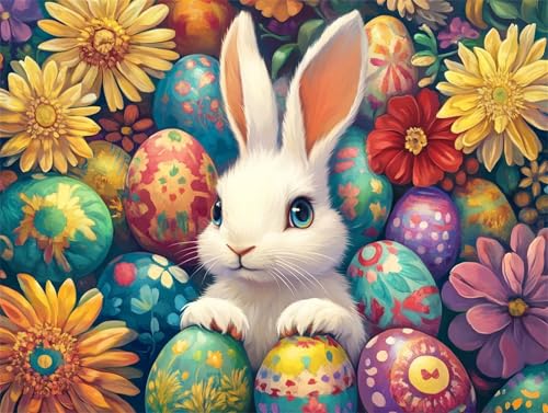 Diamond Painting Kaninchen Diamant Painting Bilder Erwachsene Ostern, Basteln Mädchen 8 9 10 Jahre, Diamond Art Eckige Steine, DIY Diamant Malerei Bastelset, Deko Wohnzimmer Geschenk 90x70 cm C-1 Diamond Painting Kaninchen Diamant Painting Bilder Erwachsene Ostern, Basteln Mädchen 8 9 10 Jahre, Diamond Art Eckige Steine, DIY Diamant Malerei Bastelset, Deko Wohnzimmer Geschenk 90x70 cm C-1 von Zhngzoyn